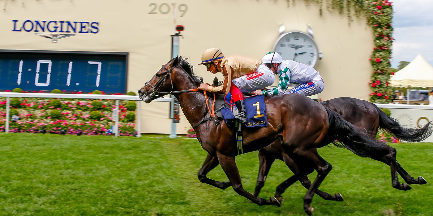 A’Ali winning the Norfolk Stakes at Royal Ascot,<br />one of three Group-2 wins